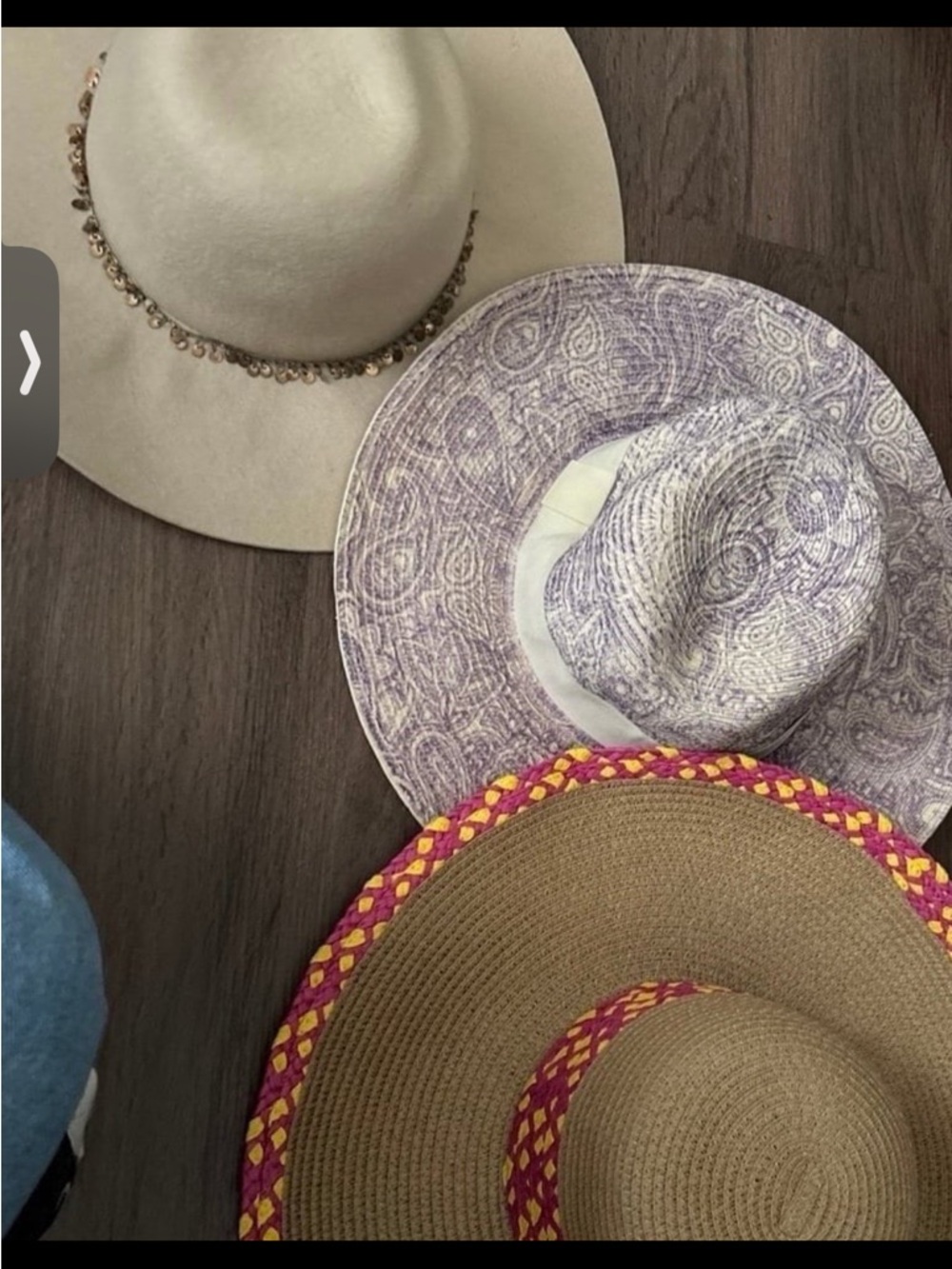 Nordstrom Cream Felt Fedora with Bead Trim